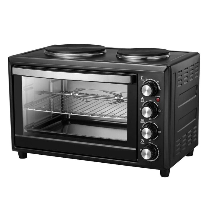 Sheffield 3L Mini Oven with Hotplates-Matt Black 1