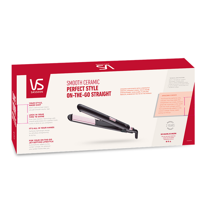 VS Sassoon Smooth Ceramic Straightener VSS247A