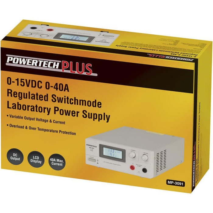 0-15VDC 0-40A Regulated Switchmode Laboratory Power Supply - Folders
