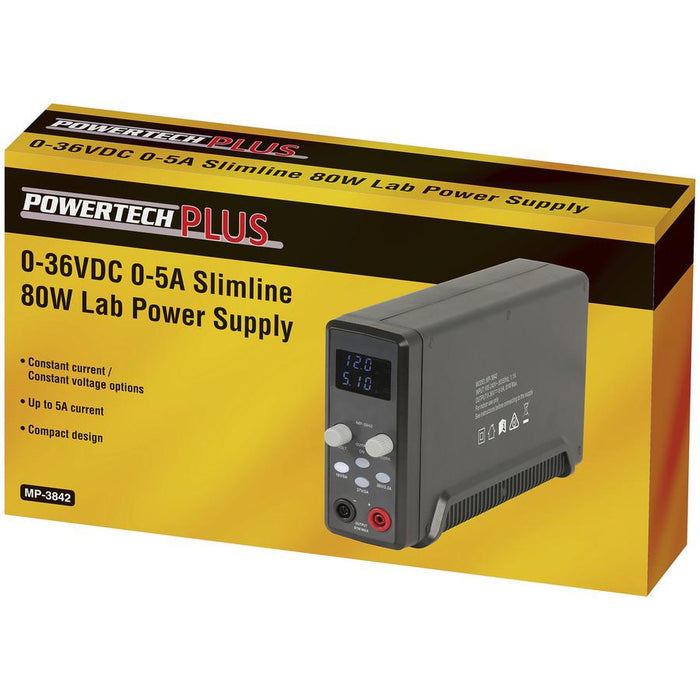 0-36VDC 0-5A Slimline 80W Lab Power Supply - Folders
