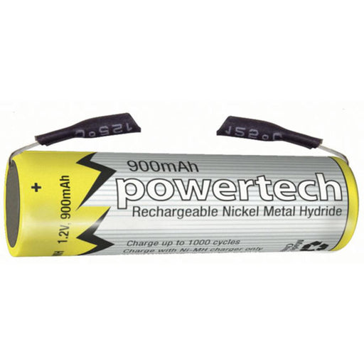 1.2V AAA 900mAh Rechargeable Ni-MH Powertech Battery - Solder Tab - Folders