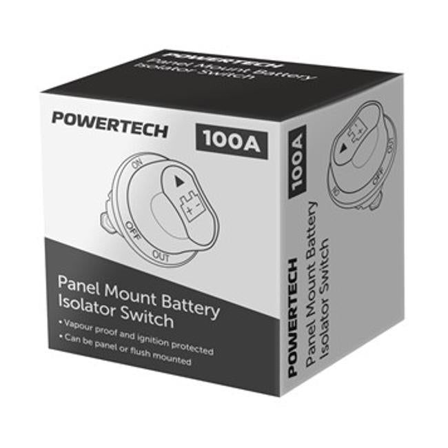 100A Panel Mount Battery Isolator Switch With Removable Key