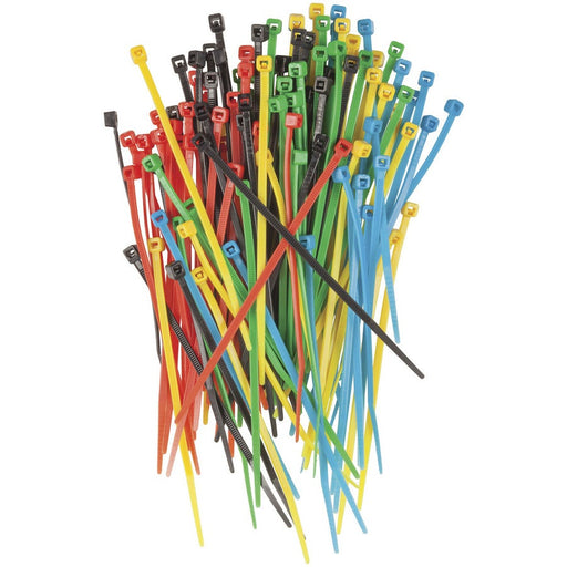 100mm Coloured Cable Ties - Pk.125 - Folders