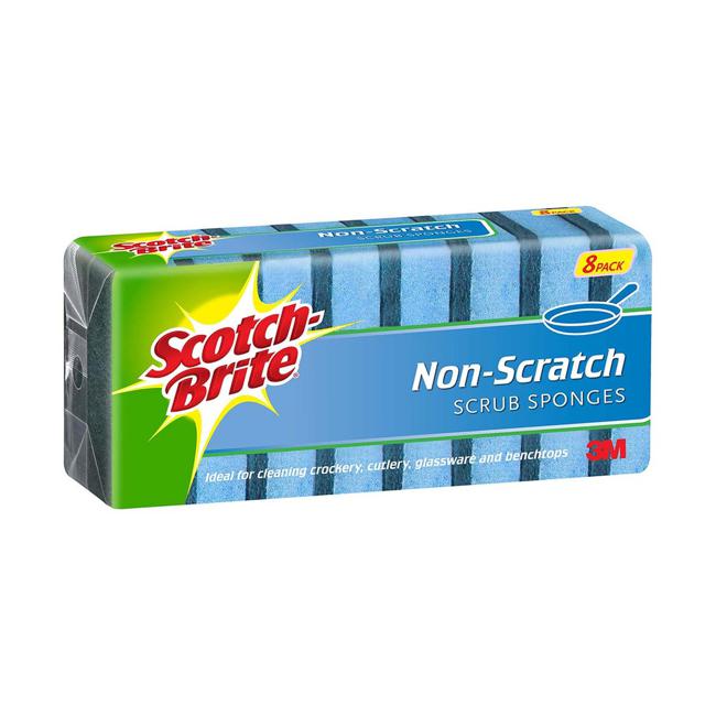Scotch-Brite Non-Scratch Scrub Sponge, Pack of 8