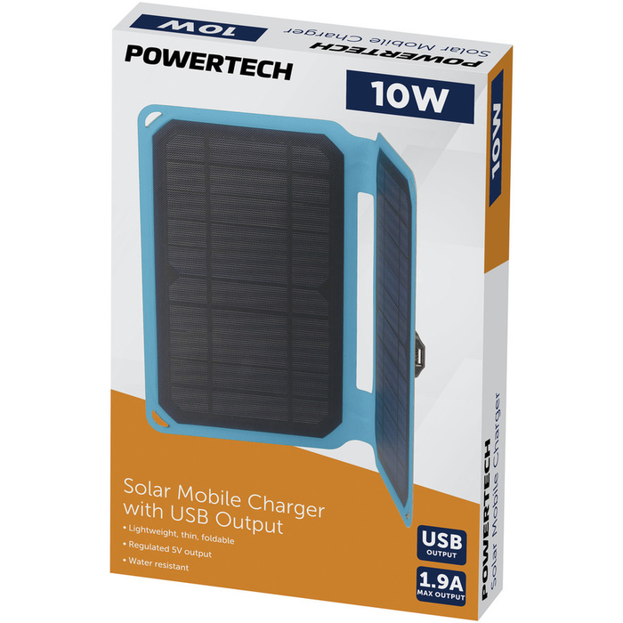 10W Solar Mobile Charger with USB Output with 1M Cable - Folders