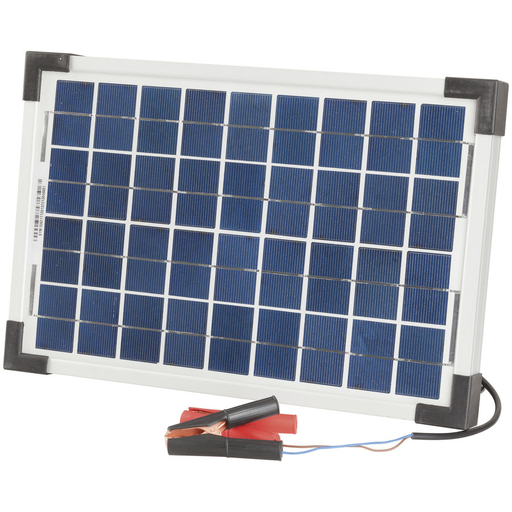 12V 10W Solar Panel with Clips - Folders