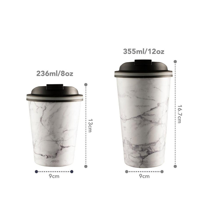 Avanti Gocup Double Wall Insulated Cup - White Marble - 236Ml 13449