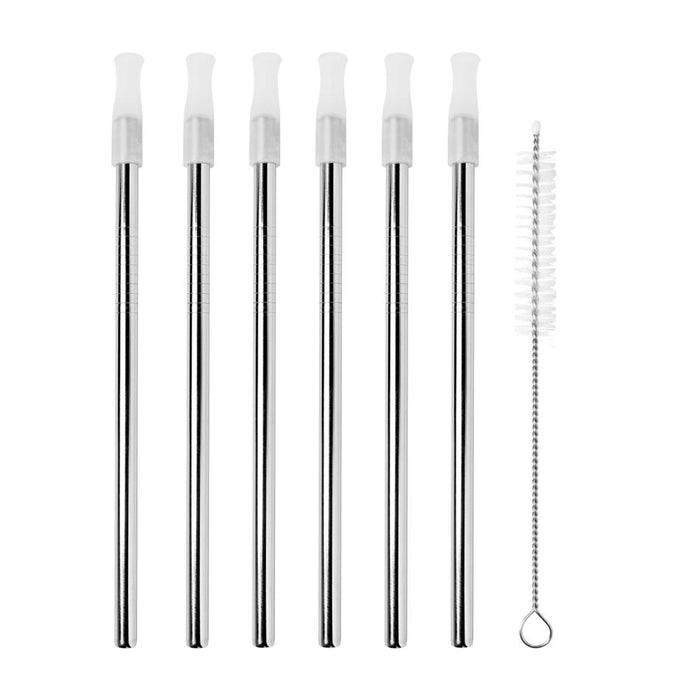 Avanti Cocktail Straws With Cleaning Brush - Set Of 6 14899