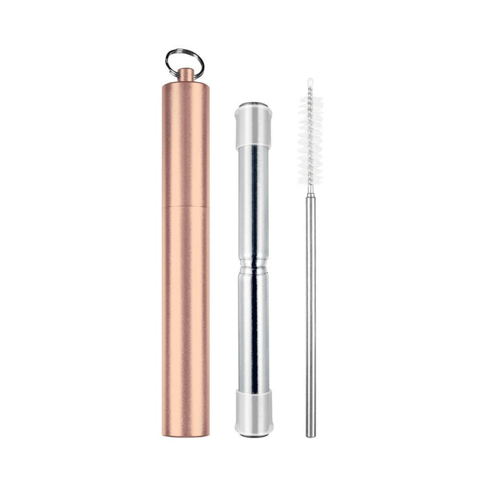 Avanti Telescopic Travel Straw With Silicone Tips - Rose Gold 14910