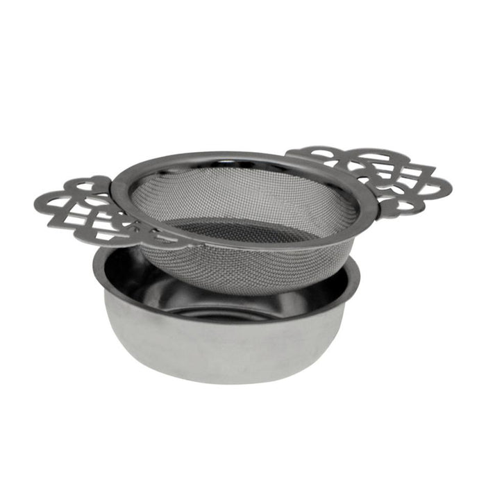 Avanti Empress Tea Strainer With Drip Bowl - Stainless Steel 15028