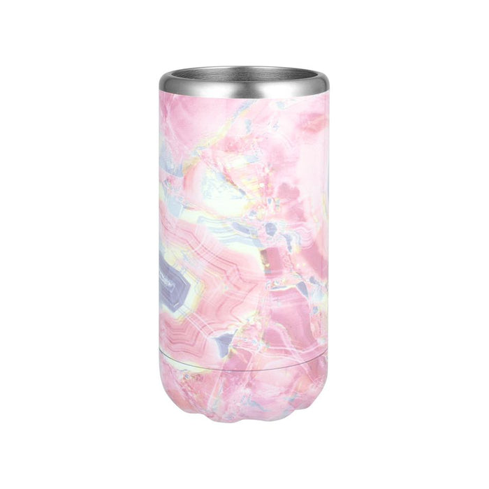 Skinny Double Wall Insulated Can & Stubbie Holder - Pink Marble 15134
