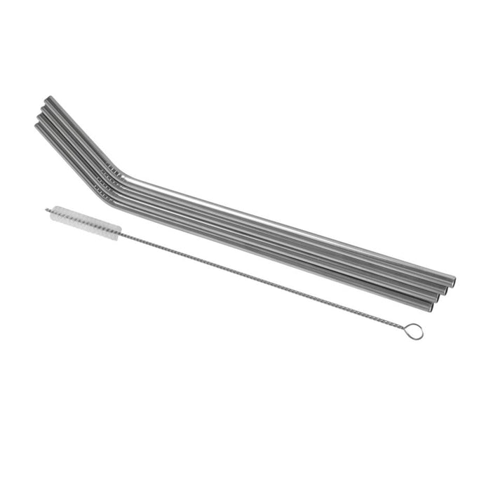 Avanti Stainless Steel Straws With Cleaning Brush - Set Of 4 15271