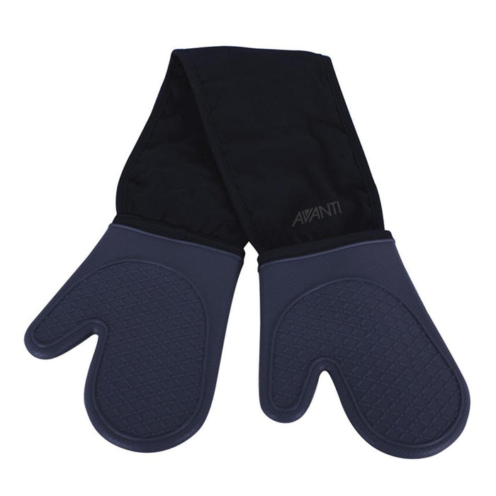 Avanti Silicone Double Oven Mitts - Charcoal 16585