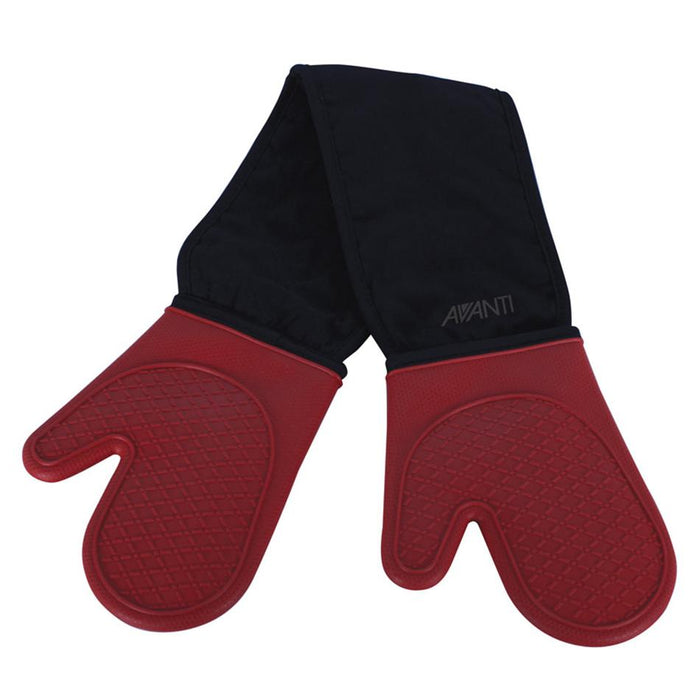 Avanti Silicone Double Oven Mitts - Red 16586