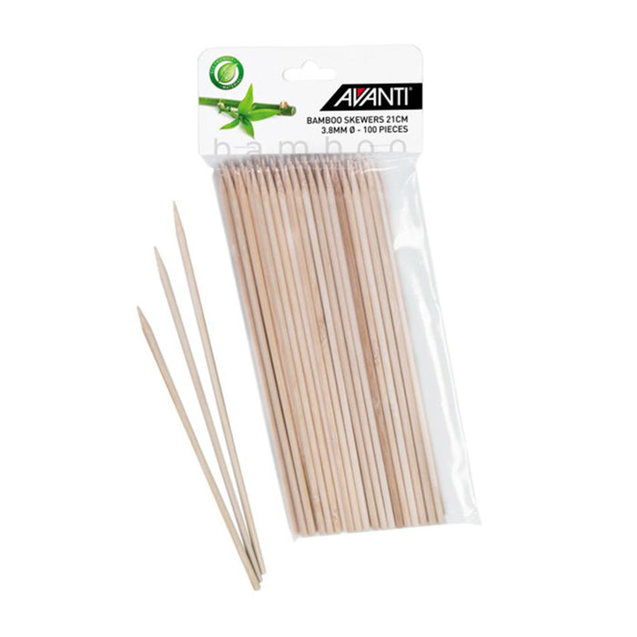 Avanti Bamboo Skewers 21Cm - 100 Piece Pack 16688