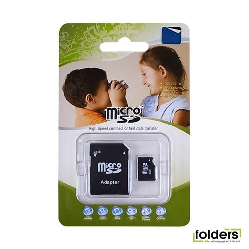 16GB Micro SD High-Speed Certified Flash Card with Adapter - Folders