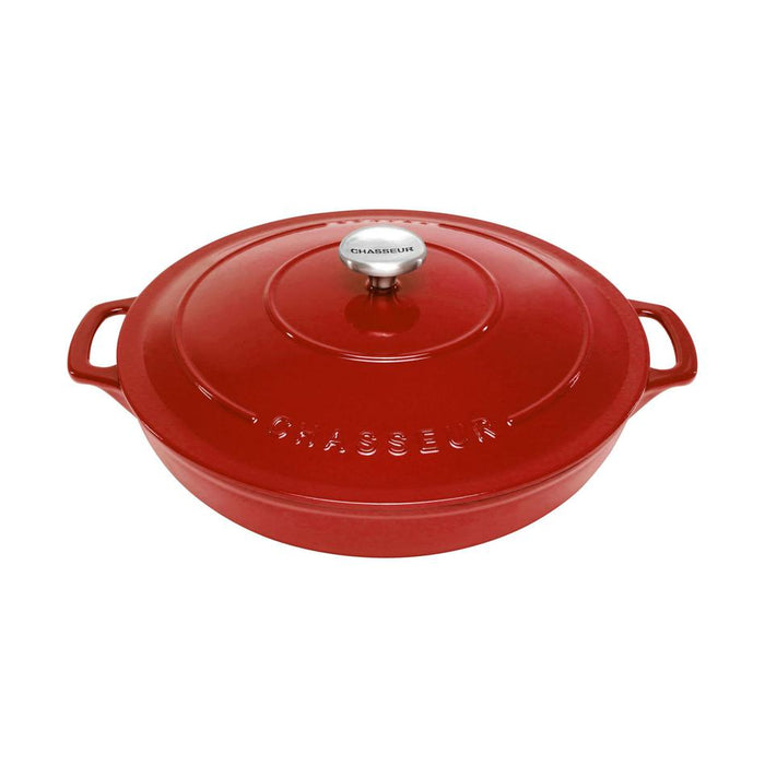 Chasseur Low Round Casserole 30Cm/2.5L Federation Red 19636