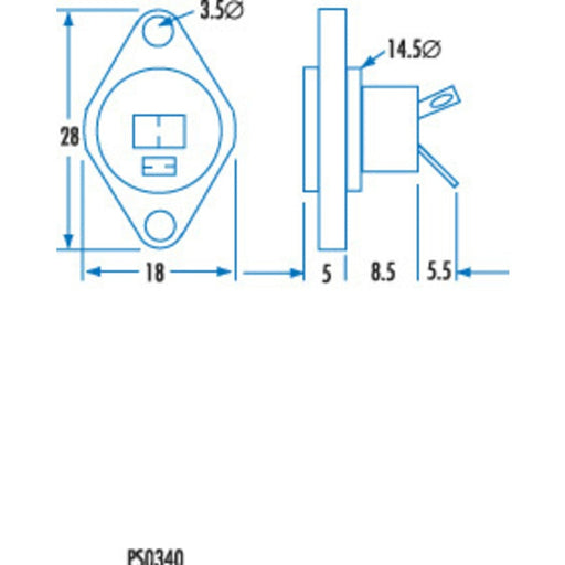 2 Pin DIN PANEL Socket - Folders