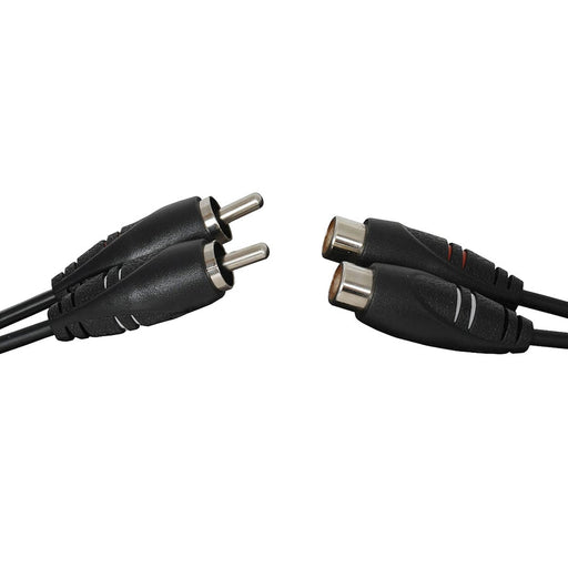 2 x RCA Plugs to 2 x RCA Sockets Audio Cable - 1.5m - Folders