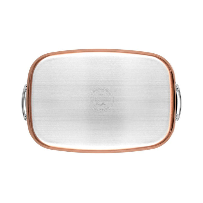Chasseur Escoffier Induction Roasting Pan With Rack 35 X 26Cm, Copper