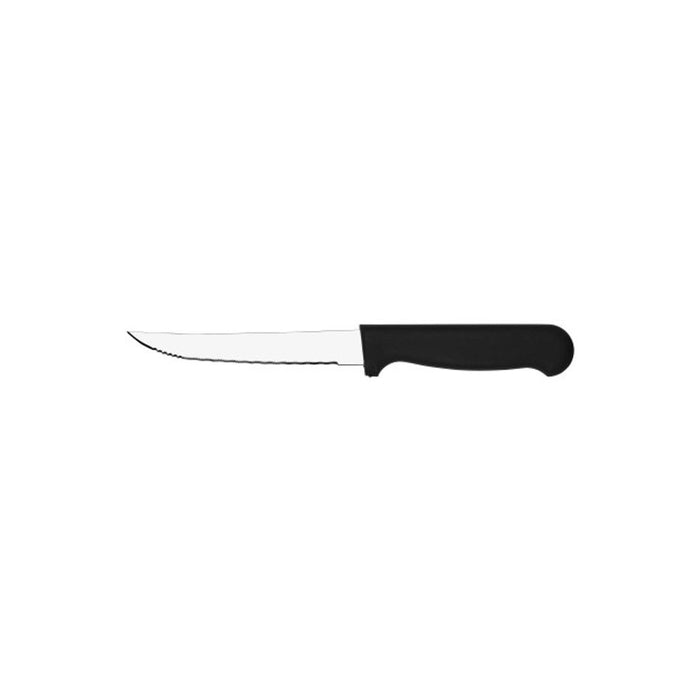 Tablekraft 12 Pack Black Handle Pointed Tip Steak Knife 20640