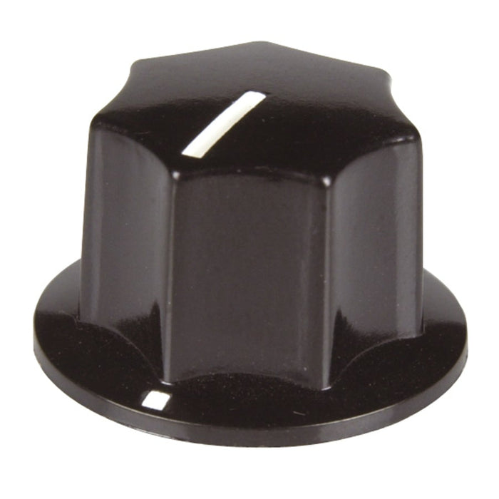 23mm Knob - Black Plastic with Pointer - Folders