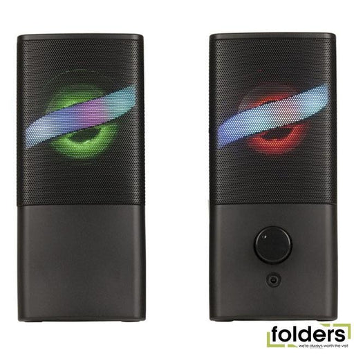 2ch powered pc stereo speakers with rgb lights - Folders