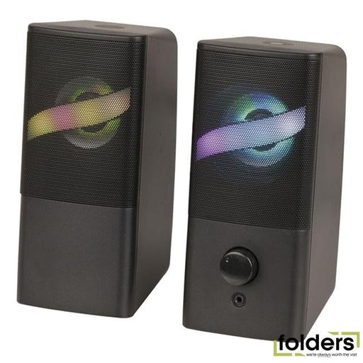 2ch powered pc stereo speakers with rgb lights - Folders