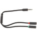 3.5mm 4 Pole Plug to 2 x 3.5mm Socket Cable - 250mm - Folders