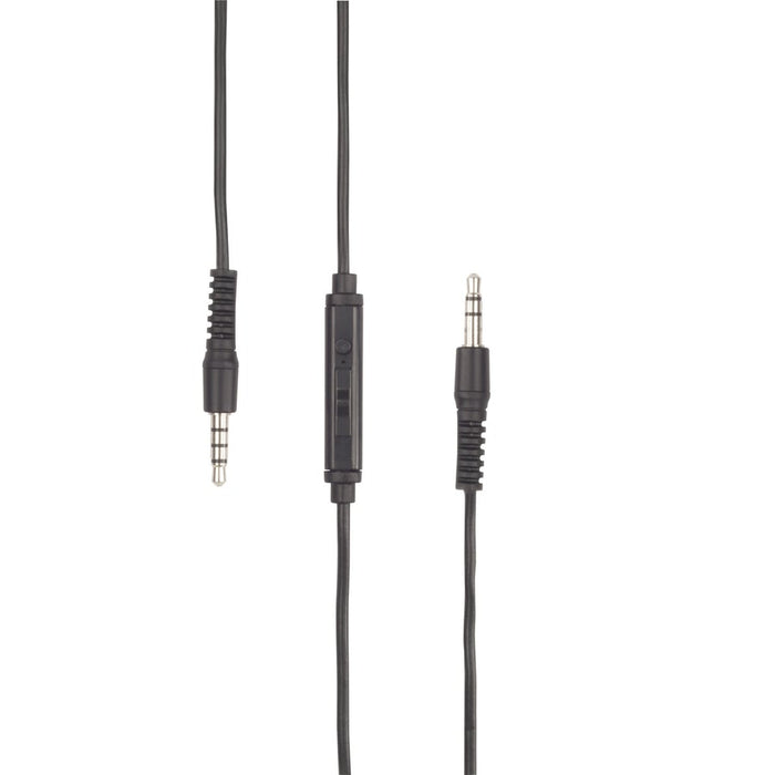 3.5mm Plug to Plug Cable with Microphone and Volume Control - 1m - Folders