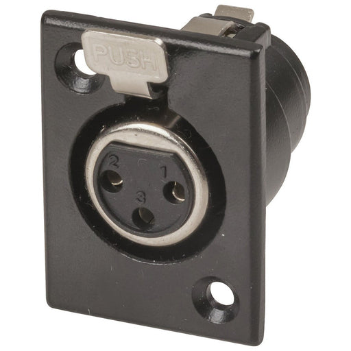 3 Pin Chassis Female Metal Cannon type Connector - Folders