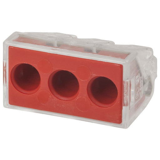 3 Way Red WAGO PUSH WIRE Connector - Folders