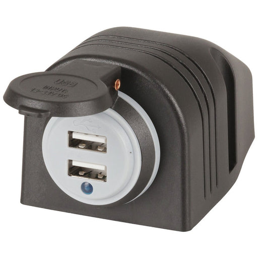 4.2A 2 Port USB Charger with Dust Cap & Power Indicator - Folders