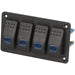 4 Way Illuminated Blue Rocker Switch Panel - Folders