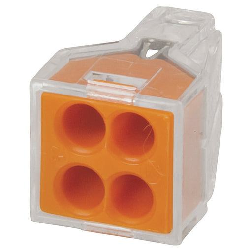 4 Way Orange WAGO PUSH WIRE Connector - Folders