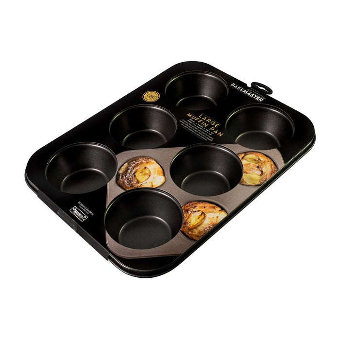 Bakemaster 6 Cup Large Muffin Pan, 35 X 26Cm/9 X 4Cm - Non-Stick