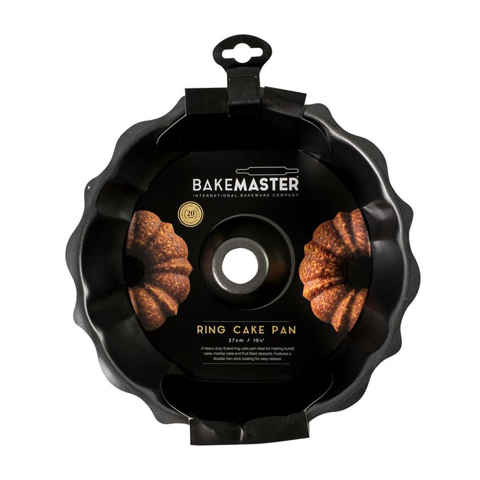 Bakemaster Fluted Ring Cake Pan, 27Ø X 18Cm - Non-Stick 40041