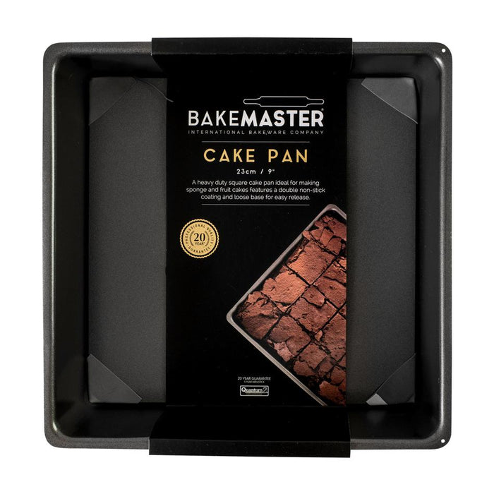 Bakemaster Loose Base Sq Deep Cake Pan, 23 X 23 X 7Cm - Non-Stick
