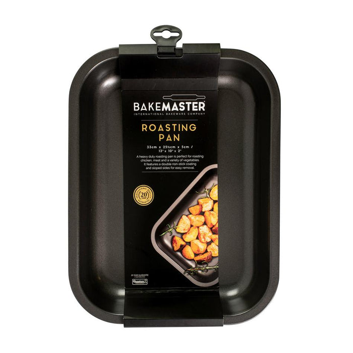Bakemaster Medium Roasting Pan, 33 X 25.5 X 5Cm - Non-Stick 40080