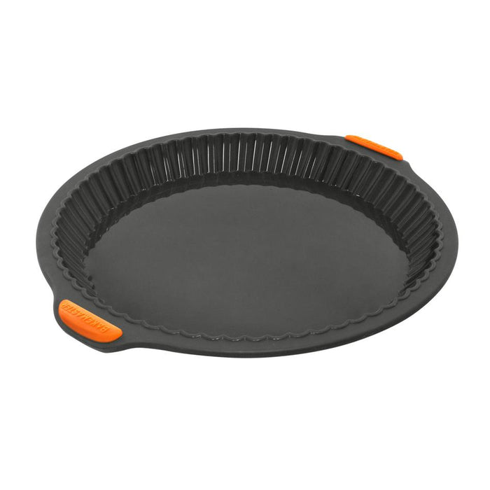 Bakemaster Silicone Round Quiche/Pie Pan, 26 X 3Cm - Grey 40128
