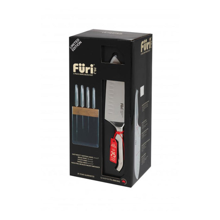 Furi Pro Limited Edition Black Knife Block Set 5 Piece 41357