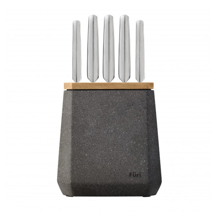 Furi Stone Knife Block Flint Terrazzo Set 6 Piece 41507