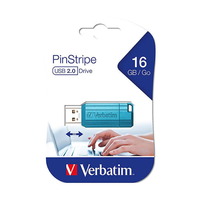 Verbatim Store'N'Go Pinstripe Usb Drive 16Gb Blue 49068A