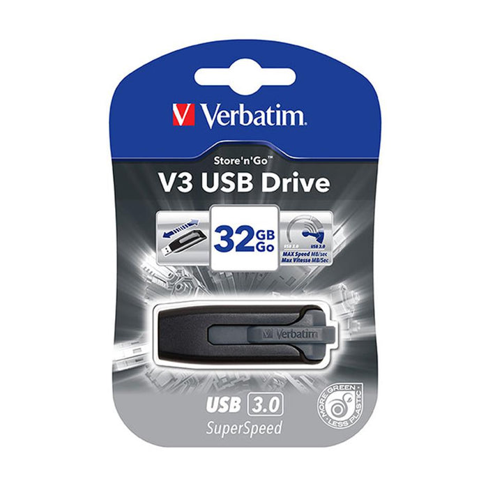 Verbatim Hard Drive Usb 3.0 Usb 3.0 32Gb Grey 49173