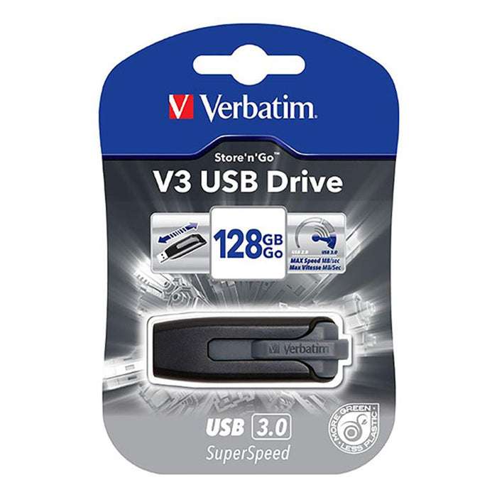 Verbatim Usb 3.0 Hard Drive Store And Go 128Gb Grey 49189