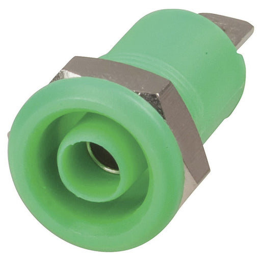 4mm Panel Mount Banana Socket Green - Folders