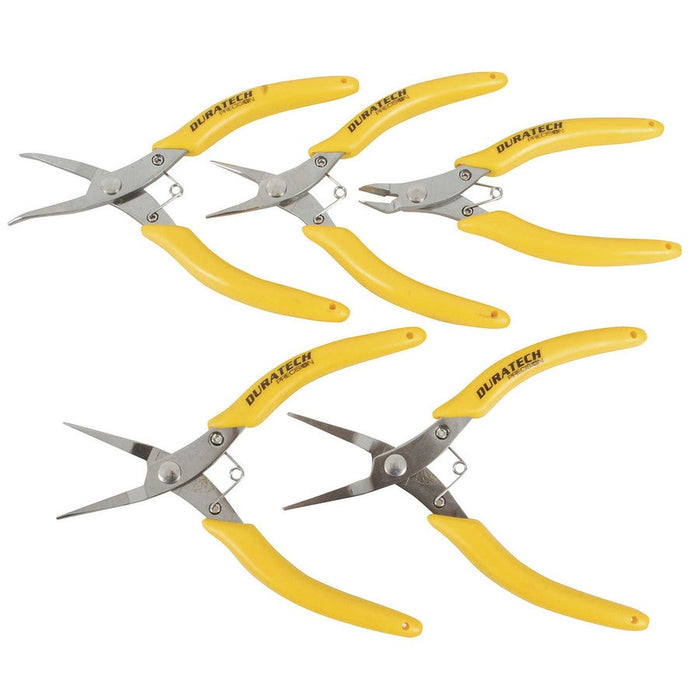 5 Piece Stainless Steel Tool Set 4 Pliers and 1 Cutter - Folders