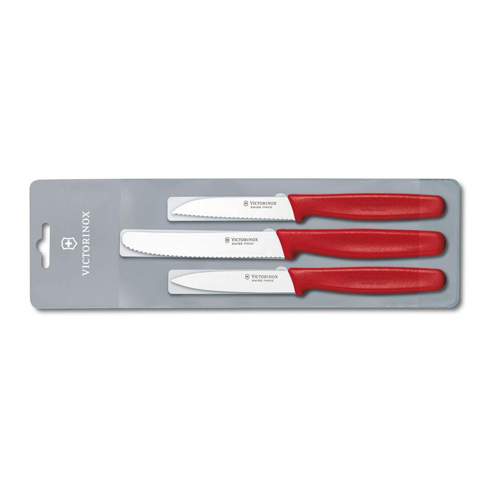 Victorinox Paring Knife Set, 3Pc, Nylon - Red 5.1111.3