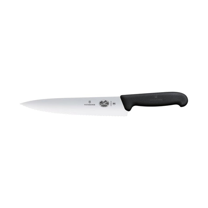 Victorinox Fibrox Carving Knife, 19Cm, Wavy Edge 5.2033.19