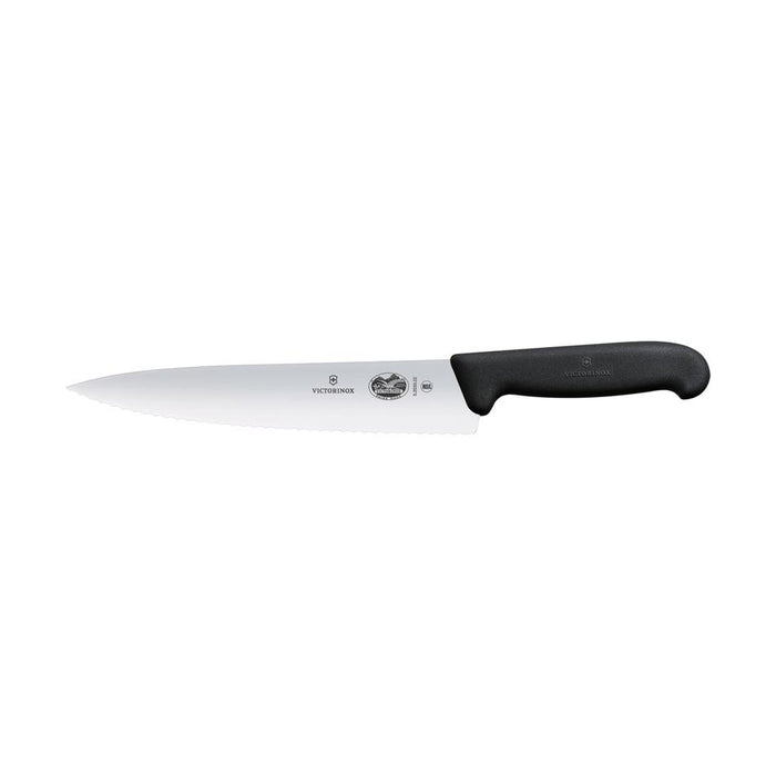 Victorinox Fibrox Carving Knife, 22Cm, Wavy Edge 5.2033.22